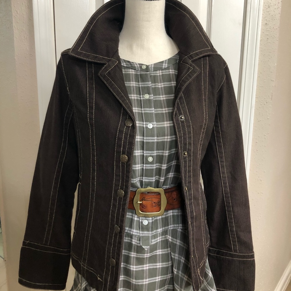 LOFT Women's Plaid Blouse Sz M